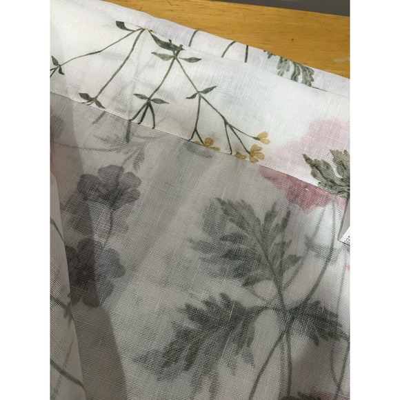 Martha Stewart Garden Floral Sheer Panel Pair 37"x84" Cottage Country - Picture 6 of 7